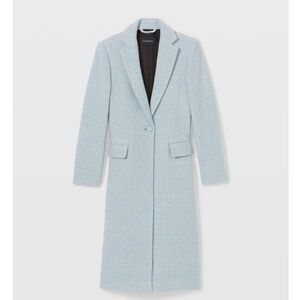 NWT club monaco blue plaid tailored coat XXS